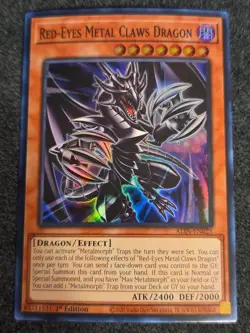 Yugioh! Red-Eyes Metal Claws Dragon - ALIN-EN025 - Super Rare - 1st Edition Near - Image 1
