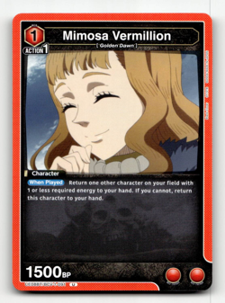 Union Arena Mimosa Vermillion (091) - UE08BT: Black Clover - Image 1