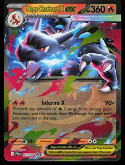 Mega Charizard X ex 013/094 Holo Phantasmal Flames Pokemon Card - Image 1