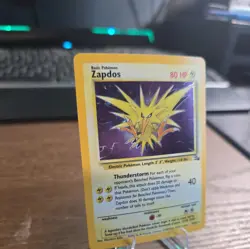 PACK FRESH!! Zapdos 15/62 Fossil Pokemon Card Holo WOTC TCG NM - Image 2