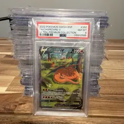 Pokemon SWSH BSP Ultra-Premium Charizard V #260 Foil Graded English Card Lot - Image 1