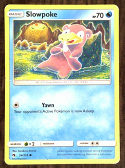 2018 Pokemon Slowpoke 54/214 Common Non Holo Lost Thunder Card TCG - Image 1