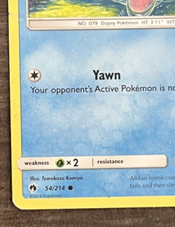 2018 Pokemon Slowpoke 54/214 Common Non Holo Lost Thunder Card TCG - Image 5