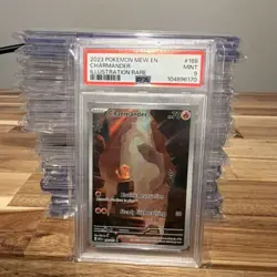 Pokemon 2023 Mew EN Charmander Illustration Rare English PSA 9 Mint Card Lot - Image 1