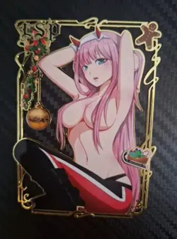 Goddess Story Gold METAL Card - Maiden Party - Serial #/200! Zero Two Christmas - Image 1