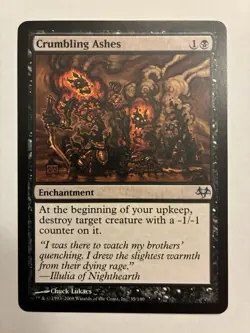 MTG Magic the Gathering EVE Eventide Regular Rare English CRUMBLING ASHES NM - Image 1
