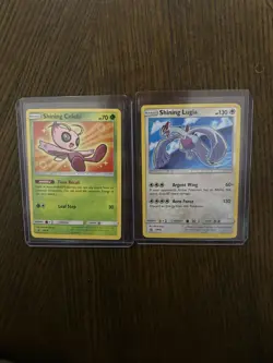 Shining Lugia And Shining Celebi Promo Shining Legends Pokemon Both NM - Image 1