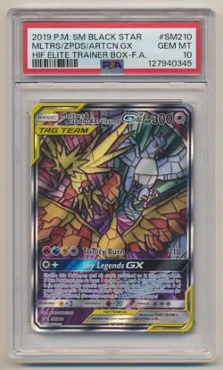 PSA 10 Pokemon Black Star Promo Moltres & Zapdos & Articuno GX #SM210 GEM MINT! - Image 1