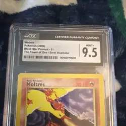 Pokemon Moltres Black Star Promo Error Illustrator CGC 9.5 21 2000 Wizards - Image 1