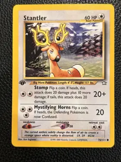 Pokemon 1st Edition Stantler Neo Genesis 76/111 Near Mint - Nm - Image 1