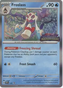 Froslass Pokemon Twilight Masquerade Staff Promo #117 - Image 1