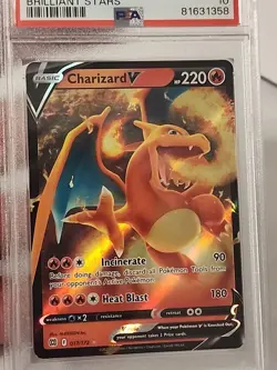 2022 Pokemon Charizard V 017/172 Brilliant Stars - PSA 10 Gem Mint - Image 3