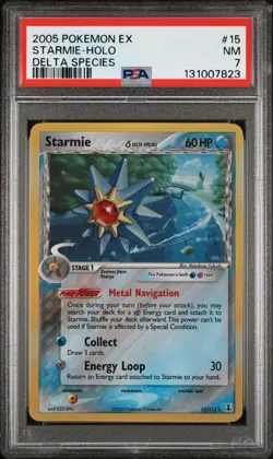 2005 POKEMON EX DELTA SPECIES #15 STARMIE-HOLO PSA 7 - Image 1