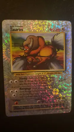 Pokemon Legendary Collection Reverse Holo Tauros Slowpoke Beedrill LP Lot of 3 - Image 3