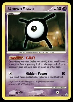UNOWN [X] - 71/132 Uncommon Secret Wonders Pokemon LP - Image 1