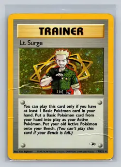 Lt. Surge 17/132 | Pokemon Gym Heroes | Holo Rare - Image 1