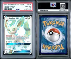 2019 Pokemon SM Hidden Fates Leafeon #SV46 Shiny Vault PSA 10 Gem Mint - Image 3