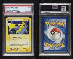 Pikachu Pokemon EX Holon Phantoms PSA 5 2006 - Image 3
