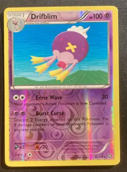 Drifloon 46/114 Pokemon Steam Siege Reverse Holo Common TCG LP - Image 1