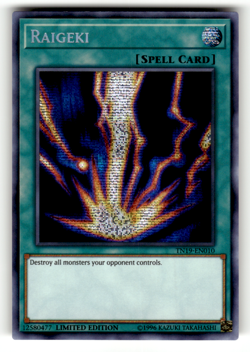 Raigeki TN19-EN010 Limited Prismatic Secret Rare 2019 Gold Sarcophagus Tin LP - Image 1