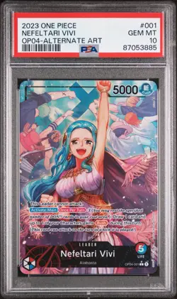 Nefeltari Vivi OP04-001 English Alt Art Leader Kingdoms One Piece TCG PSA 10 - Image 1