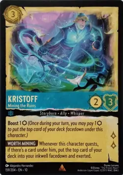 159/204 KRISTOFF MINING THE RUINS EN10 RARE DISNEY LORCANA CARD - Image 1