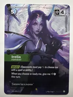 Irelia Fervent Overnumbered Spiritforged Riftbound English NM Card 🔥 - Image 1