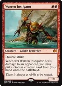 1x Warren Instigator - Foil Moderate Play MTG Magic - Kid Icarus - - Image 1