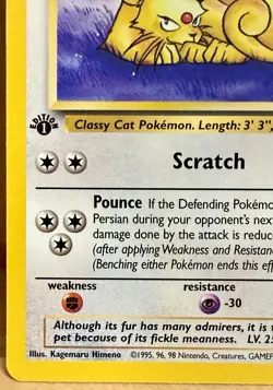 Persian 42/64 Jungle Set 1st Edition Uncommon 1999 Vintage Pokemon TCG - Image 2