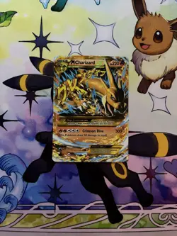 Pokemon Mega Charizard EX 107/106 Holo Card 2014 English - Image 1