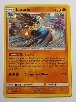 Lucario SM54 Cosmos Holo Crimson Invasion 3-Pack Blisters Promo Pokemon - Image 1
