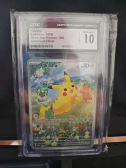 Pokemon Pikachu Black Star Promo SVP 88 Graded CGC Gem Mint 10 - Image 1