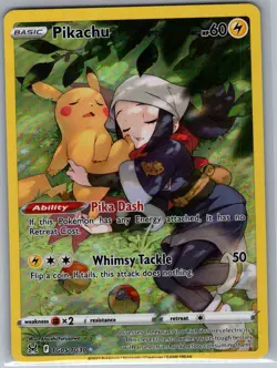 Pikachu TG05/TG30 SWSH11: Lost Origin Trainer Gallery - Pokemon Card - NM - Image 1