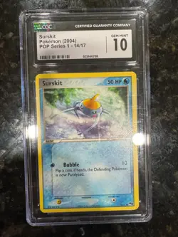 Pokemon Surskit TCG Common Regular Card POP series 1 14/17 CGC Gem Mint 10 - Image 1