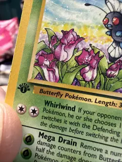 💥 Butterfree Jungle 1st Edition Pokemon 1999 Vintage Card # 33/64 - Image 3