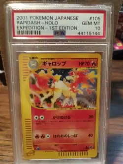 PSA 10 Pokemon 2001 Japanese Expedition 1st Edition Rapidash Holo #105 - Image 1