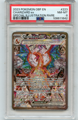 2023 POKEMON OBF EN #223 CHARIZARD ex "SPECIAL ILLUSTRATION RARE" - PSA 8 (642) - Image 1
