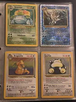 Pokemon Card Binder Collection Wotc, Vintage, Bulk, Holos Base Set Jungle 1st Ed - Image 1