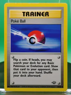 * Poke Ball Trainer 64/64 Jungle Set Unlimited Common 1999 Pokemon Card TCG WOTC - Image 1