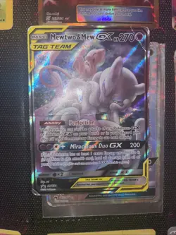 Pokemon TCG Mewtwo & Mew GX SM191 Tag Team Black Star Promo Sun & Moon - Image 1