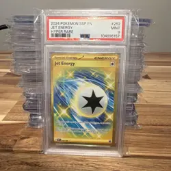 2024 POKEMON SV08 SURGING SPARKS JET ENERGY HYPER RARE HOLO #252 PSA 9 - Image 1