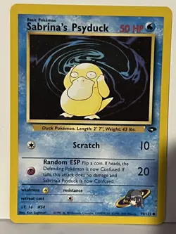 Sabrina's Psyduck 99/132 Gym Challenge NM Pokemon Fast Shipping - Image 1