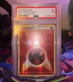 Call of Legends Fire Energy 89/95 Reverse Holo Card PSA 7 NM Pokemon TCG 2011 - Image 1