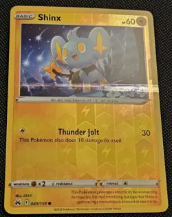 Shinx Reverse Holo Error Bleed Streak Misprint Crown Zenith Pokemon TCG Card - Image 1