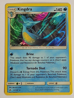 Kingdra 31/147 Holo Sun & Moon Burning Shadows Pokemon - Image 1
