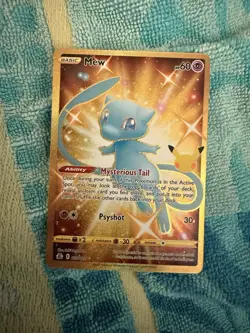 Mew 025/025 Celebrations 2021 Secret Rare Gold Pokemon Card TCG NM - Image 1