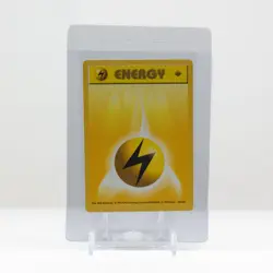 Lightning Energy Pokemon 1st edition base set 100/102 1999 stamp raw mint WOTC - Image 1