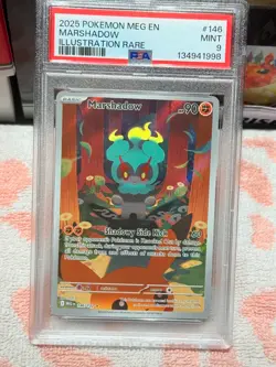 Pokemon TCG Marshadow Mega Evolution Illustration Rare Card 146/132 PSA 9 - Image 1