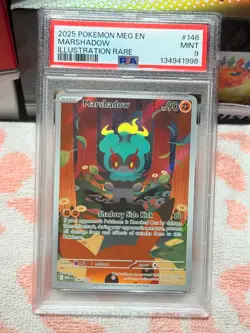 Pokemon TCG Marshadow Mega Evolution Illustration Rare Card 146/132 PSA 9 - Image 3