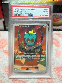 Pokemon TCG Marshadow Mega Evolution Illustration Rare Card 146/132 PSA 9 - Image 4